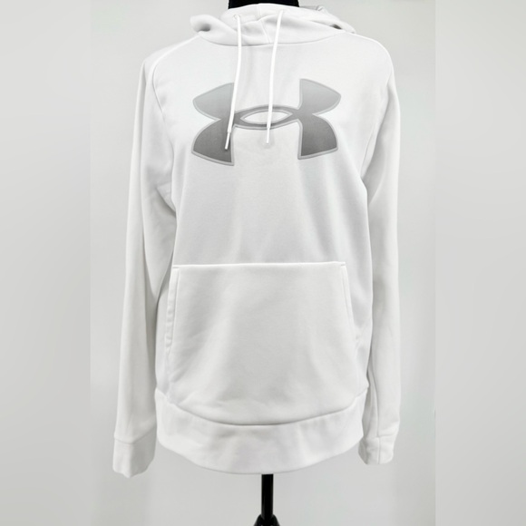 Under Armour White Hoodie with Gray Emblem - Picture 2 of 6